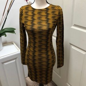 American Apparel bodycon leopard stripe dress M